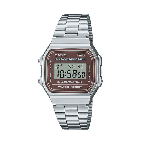 Montre Casio A168WA-5AYES Silver/Brown - Chaussures.fr - Modalova