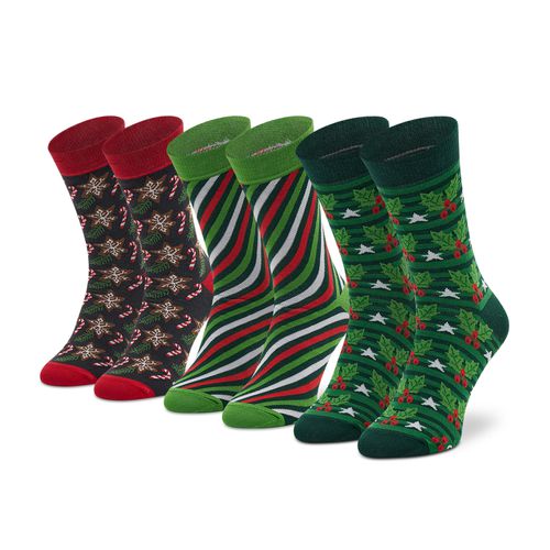 Lot de 3 paires de chaussettes hautes unisexe Rainbow Socks Xmas Socks Box Stripes Pak 3 Vert - Chaussures.fr - Modalova