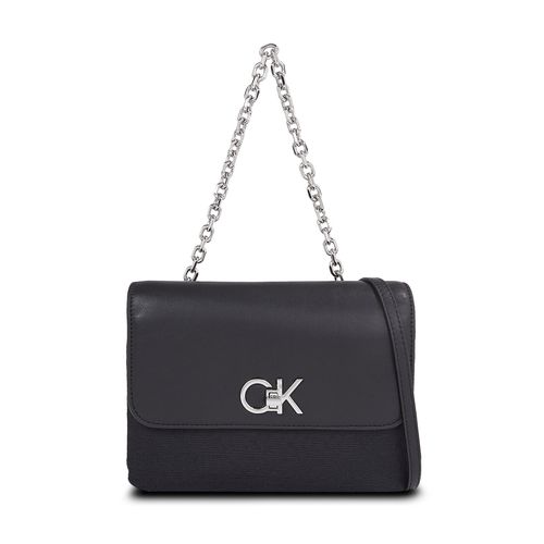 Sac à main Calvin Klein Re-Lock Double Gusett Bag_Jcq K60K611877 Black Jacquard Mono 0GK - Chaussures.fr - Modalova