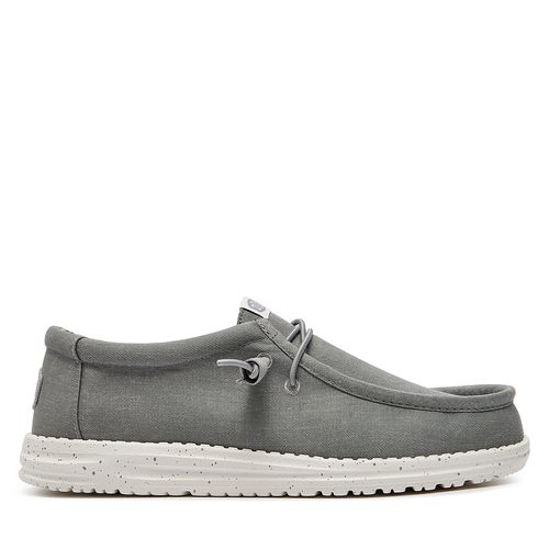 Mocassins Hey Dude Wally Canvas 40700-007 Gris - Chaussures.fr - Modalova