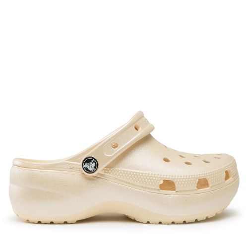 Mules / sandales de bain Crocs Crocs Classic Platform Shimmer Clog 208590 Beige - Chaussures.fr - Modalova