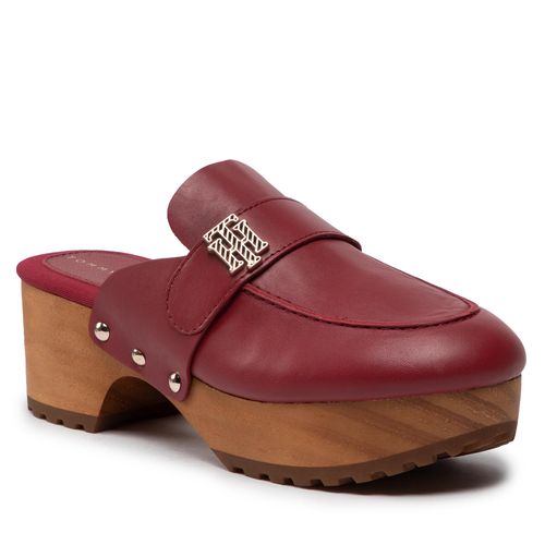 Mules / sandales de bain Tommy Hilfiger Th Hardware Mid Hell Clog FW0FW06602 Bordeaux - Chaussures.fr - Modalova