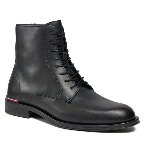 Boots Tommy Hilfiger Core Rwb Hilfiger Lth Lce Boot FM0FM05030 Black BDS - Chaussures.fr - Modalova