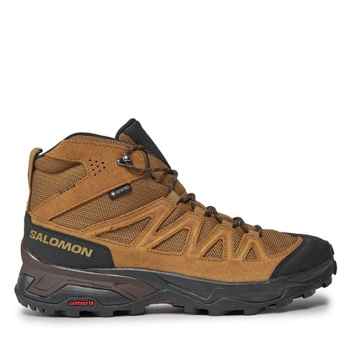 Chaussures de trekking Salomon X Ward Leather Mid GORE-TEX L47181800 Kangaro/Black/Dull Gold - Chaussures.fr - Modalova