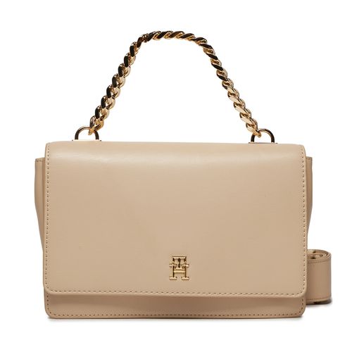 Sac à main Tommy Hilfiger Th Refined Med Crossover AW0AW15725 White Clay AES - Chaussures.fr - Modalova