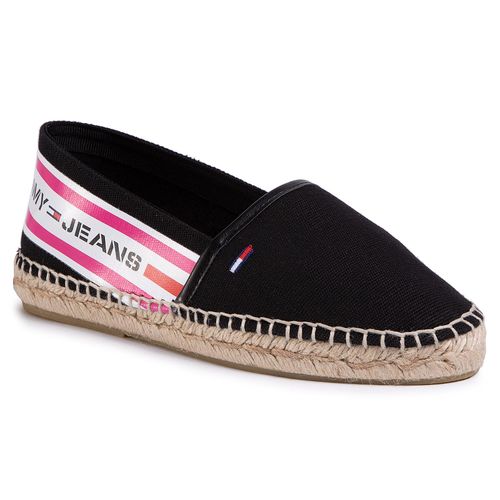 Espadrilles Tommy Jeans Chunky Tape Espadrille EN0EN00817 Black BDS - Chaussures.fr - Modalova