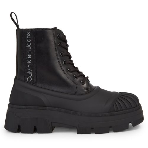 Boots Calvin Klein Jeans Chunky Combat Lace Up Boot YM0YM00814 Noir - Chaussures.fr - Modalova