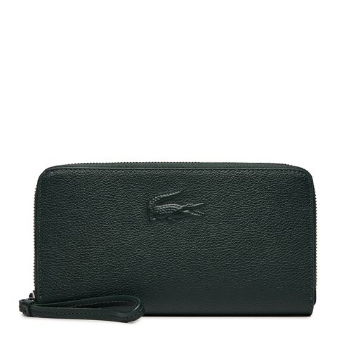 Portefeuille grand format Lacoste Large City Court leather Billfold NF4508IE Vert - Chaussures.fr - Modalova