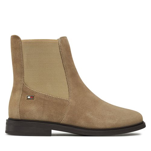 Bottines Chelsea Tommy Hilfiger Flag Suede Low Chelsea FW0FW08176 Beige - Chaussures.fr - Modalova