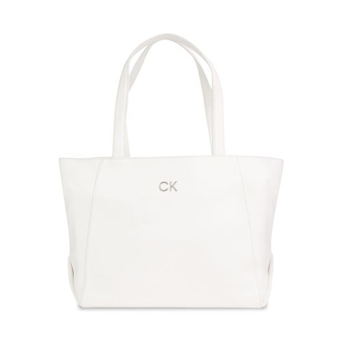 Sac à main Calvin Klein Ck Daily Shopper Medium Pebble K60K611766 Blanc - Chaussures.fr - Modalova