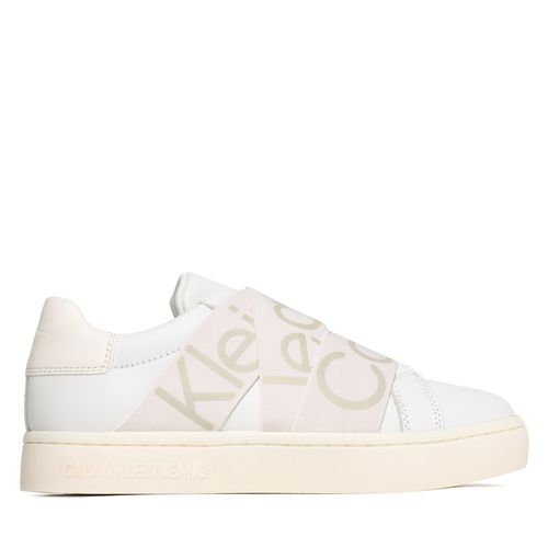 Sneakers Calvin Klein Jeans Classic Cupsole Elast Webbng YW0YW00911 White/Ancinet White 0LA - Chaussures.fr - Modalova