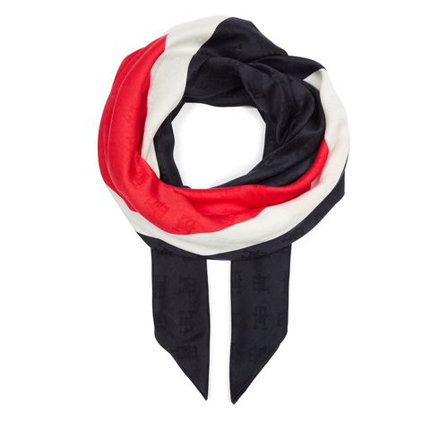 Foulard Tommy Hilfiger Th Contemporary Mono Square AW0AW15797 Space Blue DW6 - Chaussures.fr - Modalova