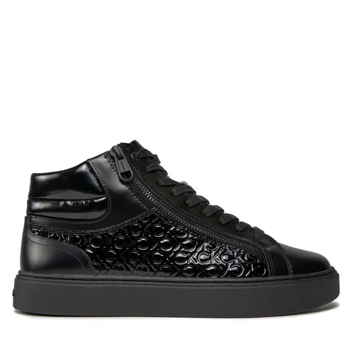 Sneakers Calvin Klein High Top Lace Up W/Zip Mono HM0HM01276 Noir - Chaussures.fr - Modalova