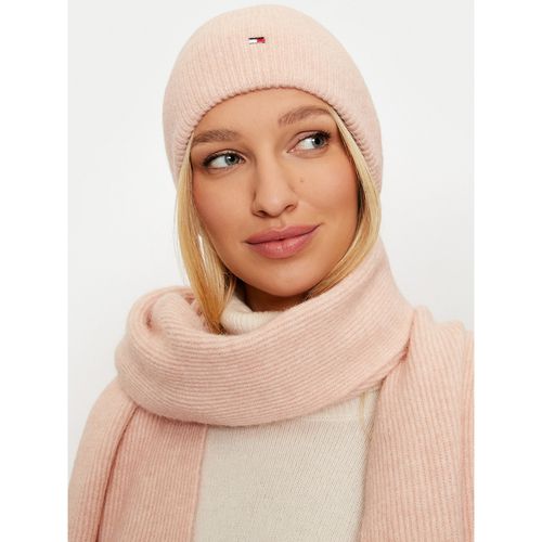 Ensemble bonnet + écharpe Tommy Hilfiger AW0AW17124 Rose - Chaussures.fr - Modalova