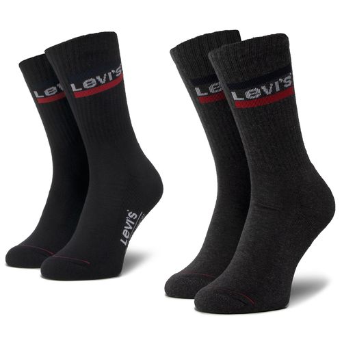 Lot de 2 paires de chaussettes hautes unisexe Levi's® 37157-0153 Mid Grey/Black - Chaussures.fr - Modalova