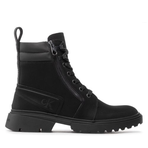 Bottes de randonnée Calvin Klein Jeans Chunky Laceup Boot W/Zip YM0YM00465BDS Black BDS - Chaussures.fr - Modalova