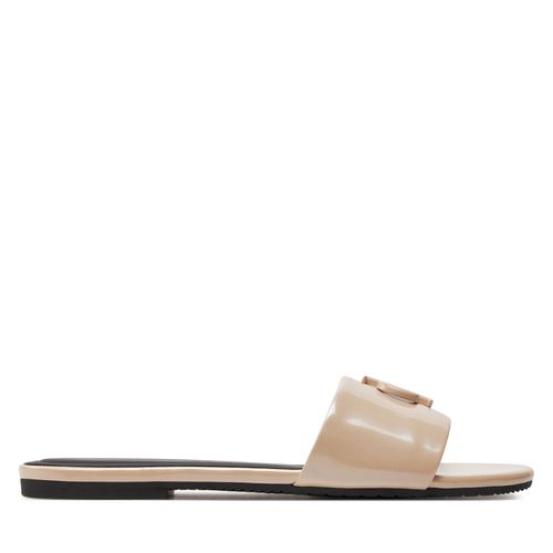 Mules / sandales de bain Calvin Klein Jeans Flat Sandal Slide Mg Met YW0YW01348 Rose - Chaussures.fr - Modalova