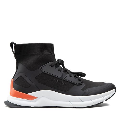 Sneakers Calvin Klein High Top Lace Up Knit HM0HM00760 Black/Coral 0GP - Chaussures.fr - Modalova