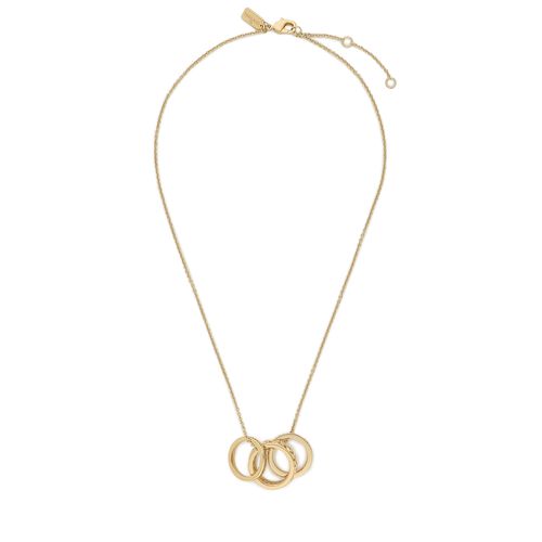 Collier Coach Signature Openwork Pendant Necklace 37422694GLD710 Or - Chaussures.fr - Modalova