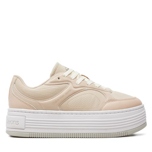 Sneakers Calvin Klein Jeans Bold Platf Low Lace Mix In Mtl YW0YW01471 Rose - Chaussures.fr - Modalova