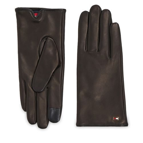 Gants Tommy Hilfiger Essential Flag Leather Gloves AW0AW15360 Black BDS - Chaussures.fr - Modalova