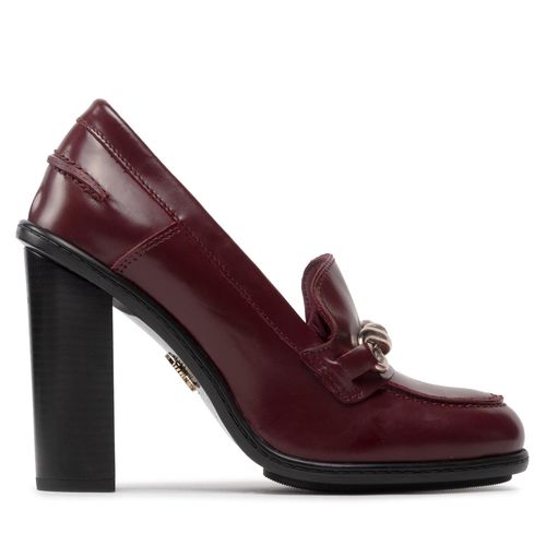 Chaussures basses Tommy Hilfiger Twist High Heel Loafer FW0FW06692 Bordeaux - Chaussures.fr - Modalova