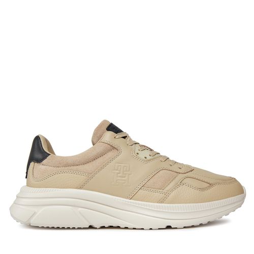 Sneakers Tommy Hilfiger Modern Runner Premium Lth FM0FM04879 Beige - Chaussures.fr - Modalova