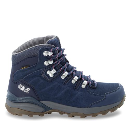 Chaussures de trekking Jack Wolfskin Refugio Texapore Mid W 4050871 Dark Blue / Grey - Chaussures.fr - Modalova