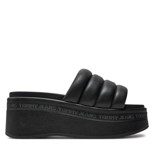 Mules / sandales de bain Tommy Jeans Tjw Wedge Sandal EN0EN02455 Noir - Chaussures.fr - Modalova