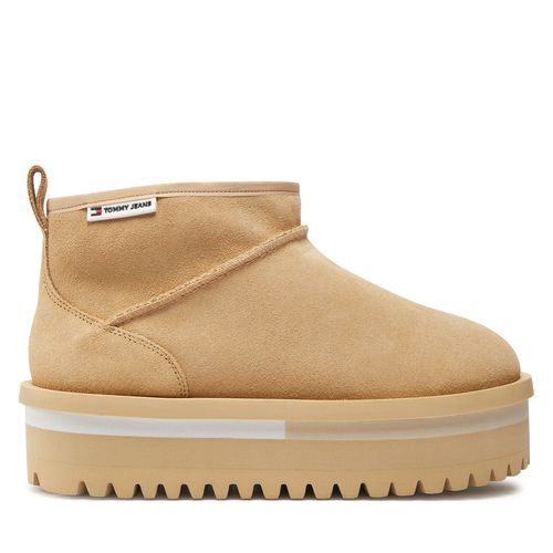 Bottes de neige Tommy Jeans Tjw Suede Flatform Boot Wl EN0EN02599 Beige - Chaussures.fr - Modalova