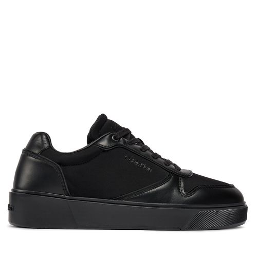 Sneakers Calvin Klein Low Top Lace Up W/ Stitch HM0HM01368 Triple Black 0GJ - Chaussures.fr - Modalova