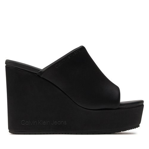 Mules / sandales de bain Calvin Klein Jeans Wedge Sandal Sat Nyl Dc YW0YW01359 Black BEH - Chaussures.fr - Modalova