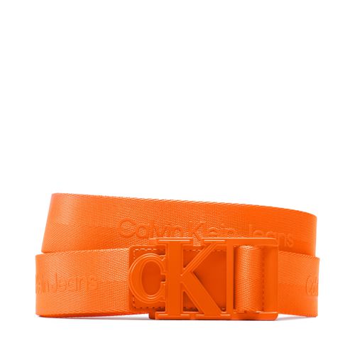 Ceinture Calvin Klein Jeans Monogram Logo Webbing Belt 35Mm K50K510475 Orange - Chaussures.fr - Modalova
