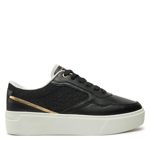 Sneakers Tommy Hilfiger Platform Monogram Sneaker FW0FW08121 Noir - Chaussures.fr - Modalova