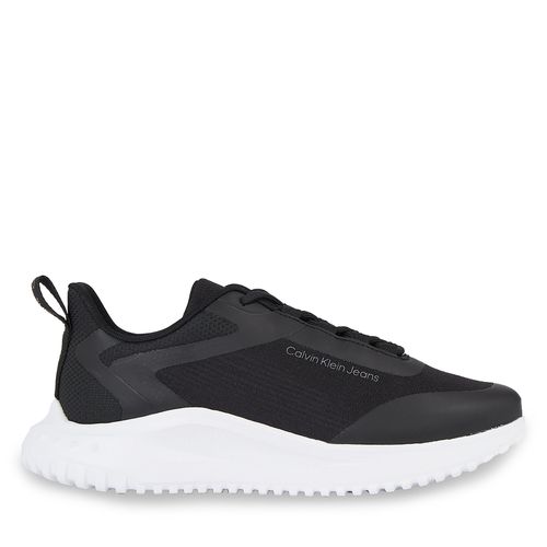 Sneakers Calvin Klein Jeans Eva Runner Laceup Mesh Wn YW0YW01215 Black/White BEH - Chaussures.fr - Modalova
