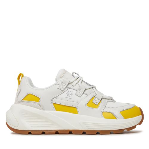 Sneakers Tommy Hilfiger Th Premium Runner Mix FW0FW07651 White/Valley Yellow 0K9 - Chaussures.fr - Modalova