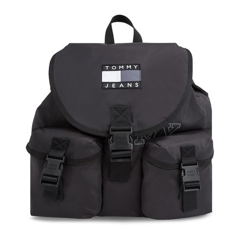 Sac à dos Tommy Jeans Tjm Heritage Flap Backpack AM0AM11656 Black BDS - Chaussures.fr - Modalova
