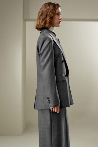 LILYSILK Blazer En Laine Épaules Légèrement Larges Mélange De Soie Et De Laine Facile À Assortir 46 - LILYSILK - Modalova
