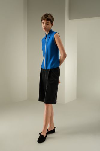 LILYSILK Gilet En Soie Patte Zippée, Découpe Tridimensionnelle 100 % Sergé De Soie Simple Et Classique Élégance Sans Effort Xl - LILYSILK - Modalova