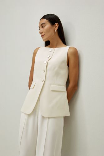 LILYSILK Gilet En Soie Encolure Carrée Élégante Jacquard De Soie Sophistiqué Et Élégant Naturellement Antibactériens 46 - LILYSILK - Modalova