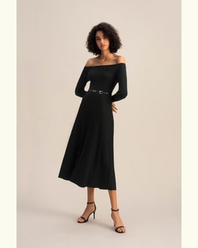 LILYSILK Robes Soie Silhouette Épaules Dénudées, Côtes Verticales Maille De Soie Filée Une Touche D'Élégance Dans Votre Vie XL - LILYSILK - Modalova