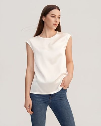 LILYSILK Soie Tee Shirt Manches Courtes Soie De Haute Qualit¨¦ V¨ºtements Pour Petites Personnes Petite Xs - LILYSILK - Modalova