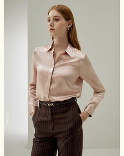 LILYSILK Blouse En Soie Modèle Classique 100% Soie Un Toucher Incroyablement Doux Et Confortable Sophistiqué Et Élégant Petite Xs - LILYSILK - Modalova