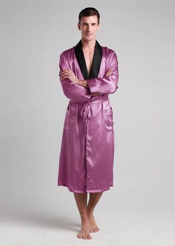 LILYSILK Robe De Chambre En Soie Longue Haute Gamme Bordure Noire Xs - LILYSILK - Modalova