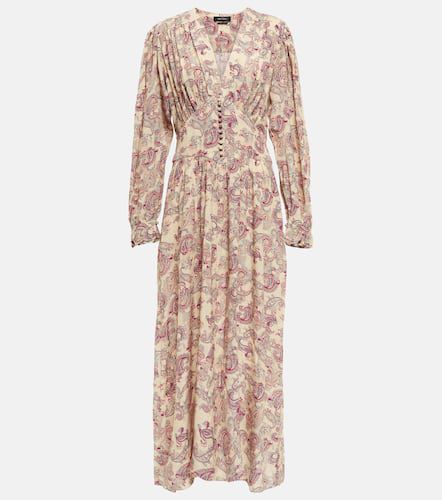 Robe midi Moyrala imprimée en soie - Isabel Marant - Modalova