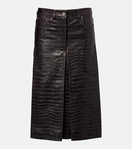 Rabanne Jupe midi en cuir embossé - Rabanne - Modalova