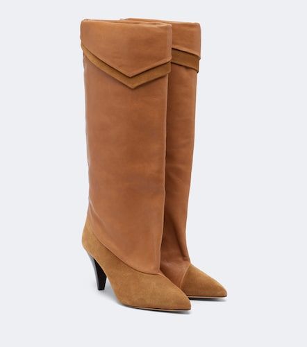 Bottes Lezra en daim et cuir - Isabel Marant - Modalova