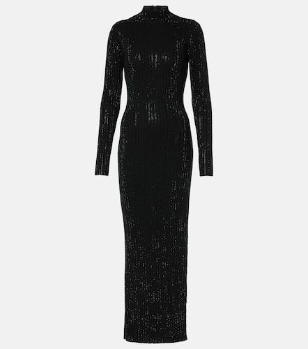 Robe midi en maille de coton à ornements - David Koma - Modalova