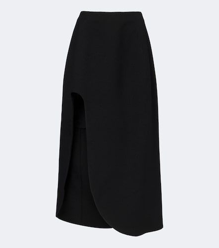 Jupe midi asymétrique en laine vierge - Jil Sander - Modalova