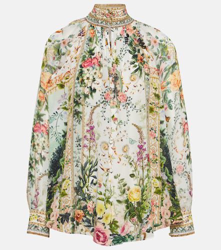 Blouse en crêpe de soie à fleurs - Camilla - Modalova